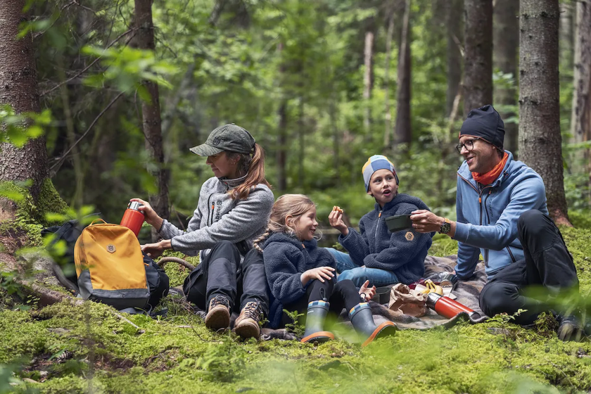 Felpa in pile per bambini, con cappuccio Husqvarna Xplorer